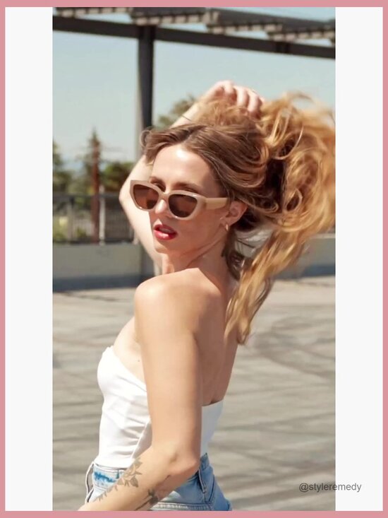 Cat Eye Polarized Sunglasses with UV400 TAC Lenses